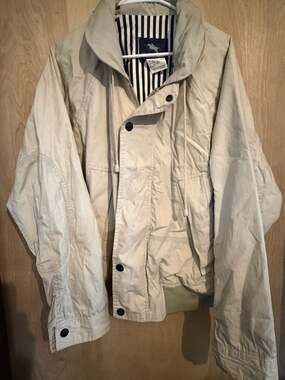 Steeplechase Vintage Beige Hooded Jacket Size L 42/44